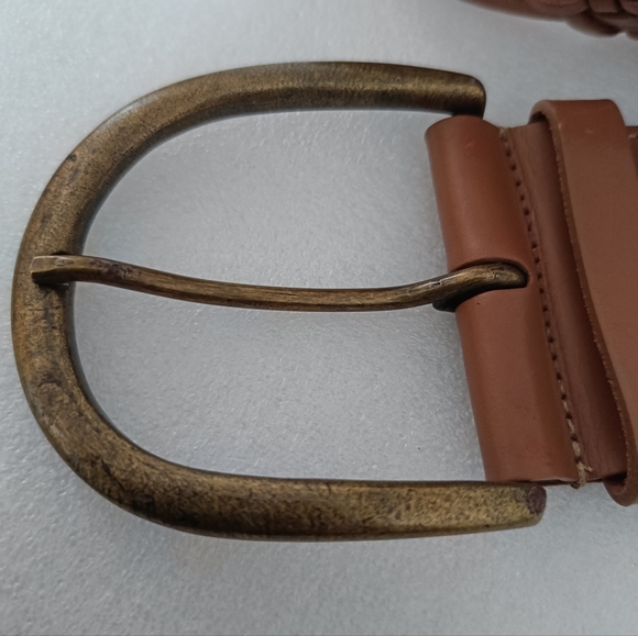 🍂Holt Renfrew Lether Brown Woven Belt - Picture 6 of 12